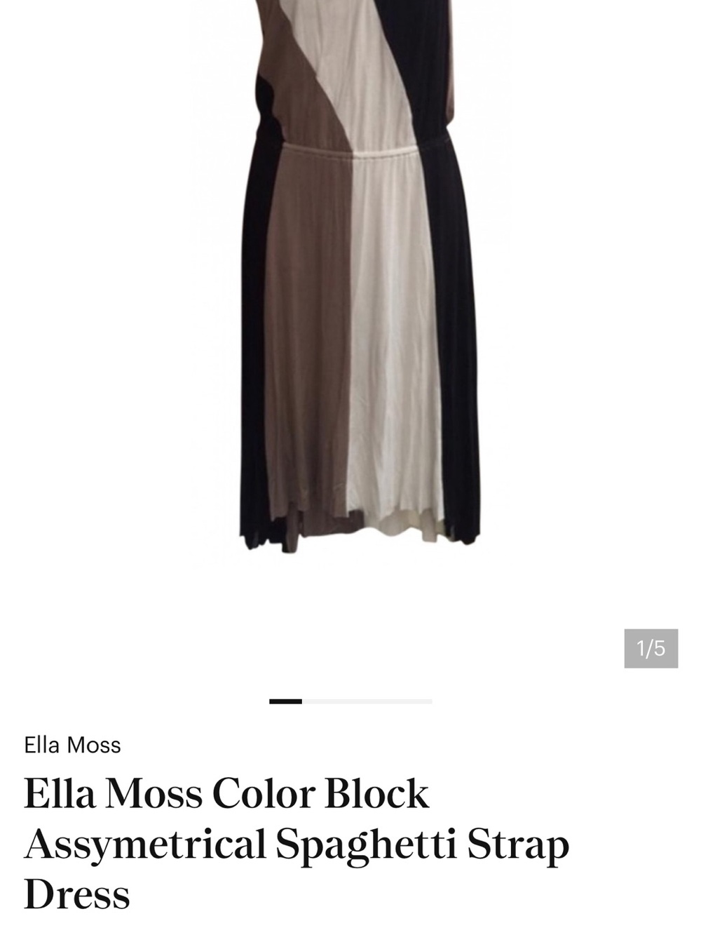 Ella Moss Black, Taupe & Cream Asymmetrical Colorblock Skirt